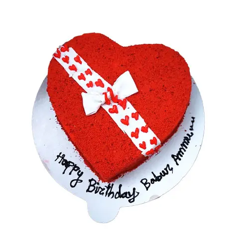 Beautiful Love Shape Red Cake