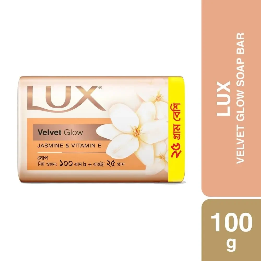 Lux Soap Bar Velvet Glow 100g+25g FREE